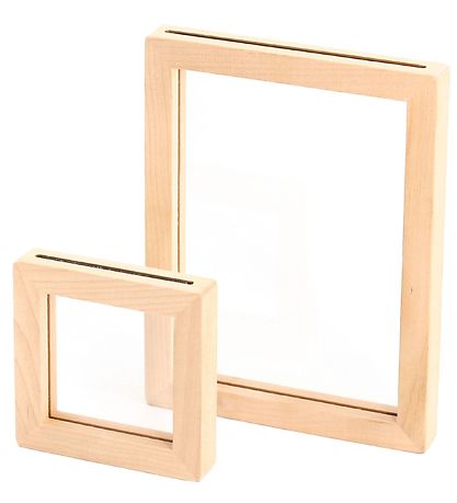 MaMaMeMo Cadres en bois - 2 Pack - Fleurs presses - Bois