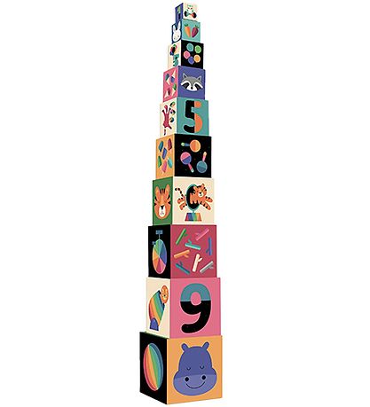 Vilac Stacking Blocks - Rainbow colors