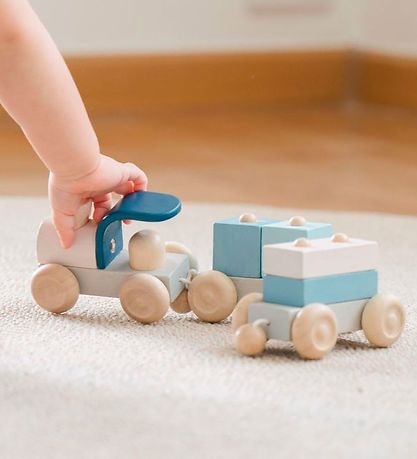 PlanToys Wooden Toy - Stack- Train - Wood