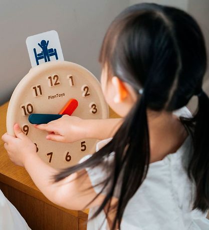 PlanToys Wooden Toy - Leather Clock - Wood