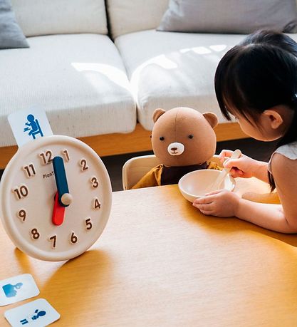PlanToys Wooden Toy - Leather Clock - Wood