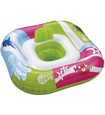 BECO Sundhringur M. Sæti - 0-11 Kg - Grænt/Bleikt/Blár