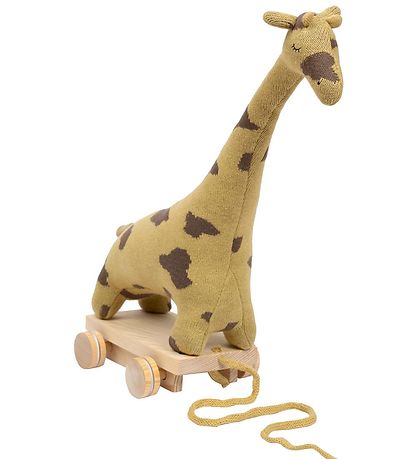 Jouet à Traîner Smallstuff - Girafe - Mustard/taupe