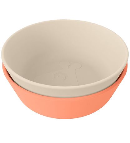 Done By Deer Schüssel - 2er-Pack - Sand/Coral