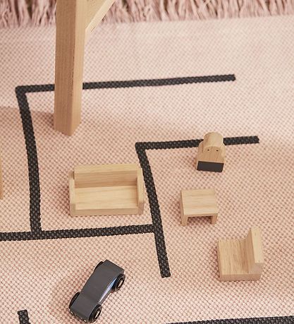 Kids Concept Teppi - Geometrisk - Bleikt