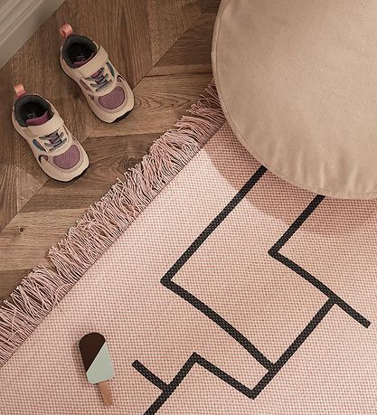 Kids Concept Teppi - Geometrisk - Bleikt