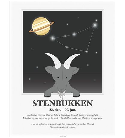 Kids by Friis Veggspjald - Stjörnumerki - Steingeit