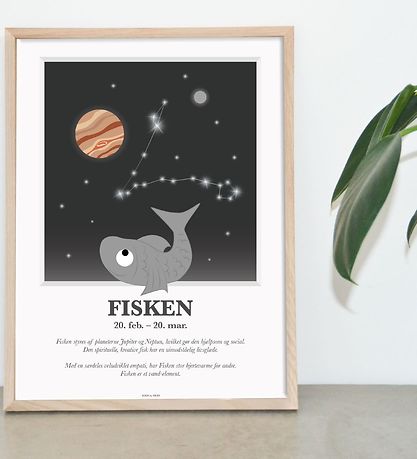 Kids by Friis Veggspjald - Stjörnumerki - Fiskar