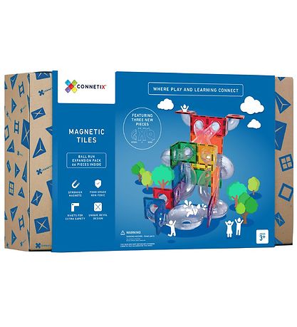 Ensemble d'aimants Connetix - Pack d'extension - 66 Parties - Ba