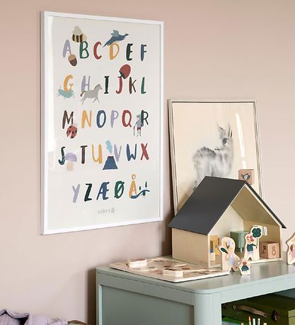 Sebra Poster - 50x70 - Alphabet A-Z (DA) - Pixie/Dragon