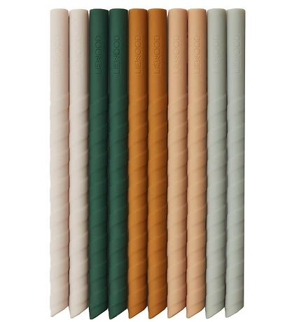 Liewood Straws - Silicone - Timoti - 10-Pack - Mustard Multi Mix