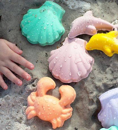 Scrunch Sand molds - 4 pcs. - Silicone - Light Dusty Green