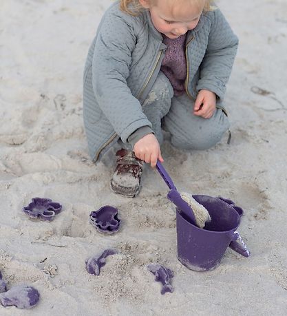 Scrunch Sand Molds - 4 pcs - Silicone - 6,5-10,5 cm - Dark Purpl