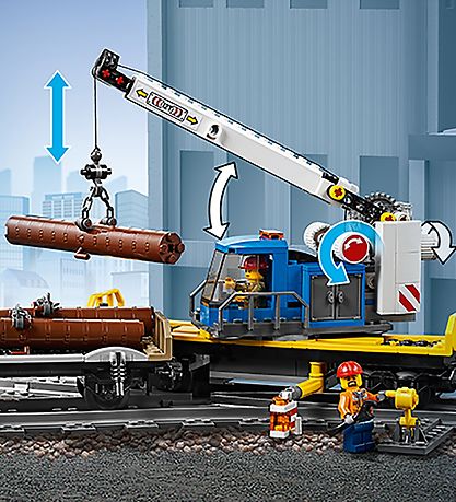 Lego City Set med 4 60337 personsnabbtåg, 60198 godståg, 60238 spårvidd och  60205 skenor : : Leksaker