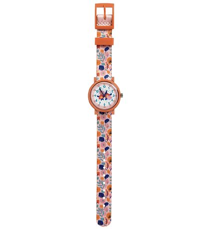 Djeco Armbanduhr - Rosa m. Blumen