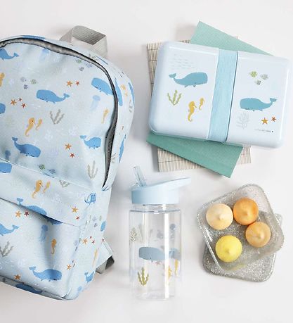 A Little Lovely Company Lunchbox - Ocean - Blue