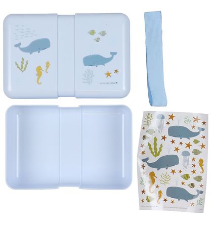 A Little Lovely Company Lunchbox - Ocean - Blue