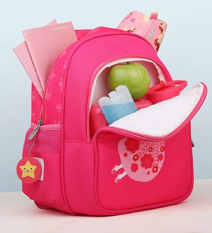 A Little Lovely Company Liten Ryggsäck m. Termoficka - Rosa m. F