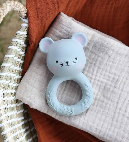 A Little Lovely Company Teether - Mouse - Grey