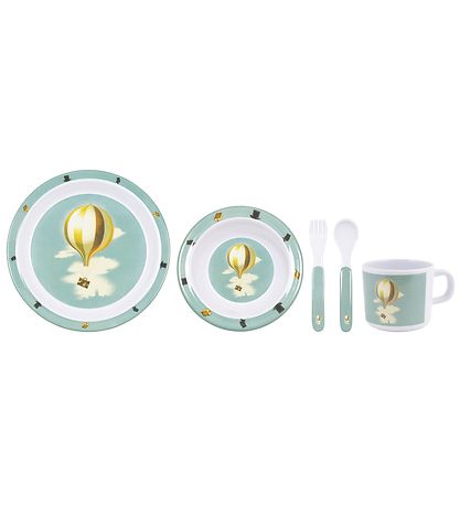 H.C. Andersen Dinner Set - Melamine - 5 Parts - Hot air balloon