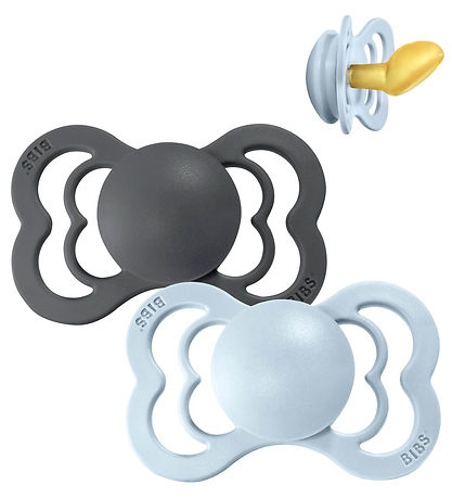 Bibs Couture Schnuller - 2er-Pack - Gr. 1 - Naturgummi - Iron/Ba