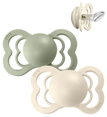 Bibs Couture Schnuller - 2er-Pack - Gr. 1 - Silikon - Ivory/Sage