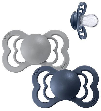BIBS Supreme+ Schnuller - Gr. 1 - 2er-Pack - Symmetrisch - Cloud
