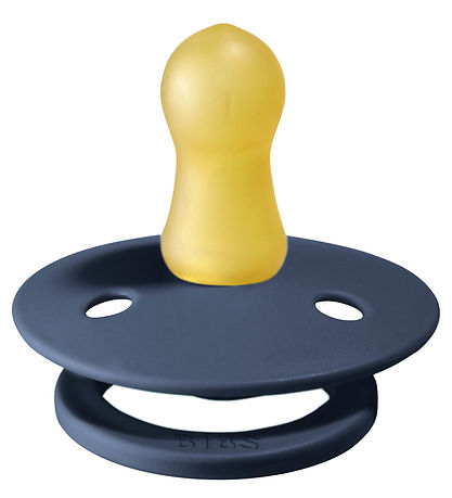 BIBS Colour Pacifiers - Size 1 - 2-Pack - Round - Sky Blue/Steel