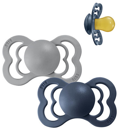 BIBS Supreme+ Schnuller - Gr. 1 - 2er-Pack - Symmetrisch - Cloud