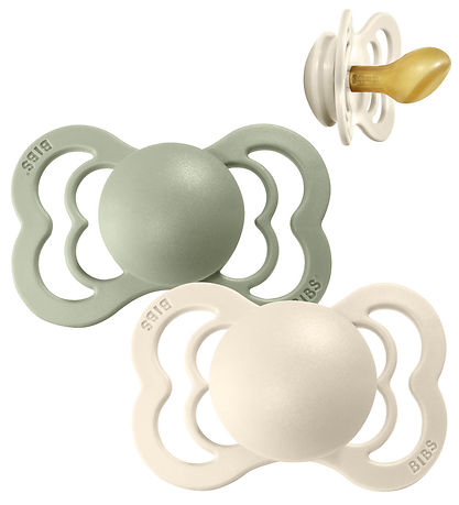 Bibs Couture Dummies - 2-pack - Size 2 - Natural rubber - Ivory/