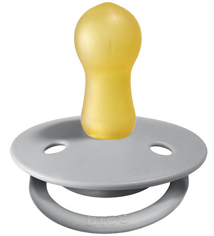 BIBS De Lux Schnuller - Gr. 2 - 2er-Pack - Rund - Cloud/Steel Bl