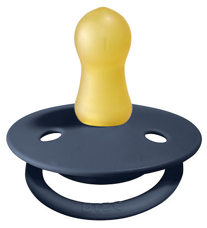 BIBS De Lux Schnuller - Gr. 2 - 2er-Pack - Rund - Cloud/Steel Bl