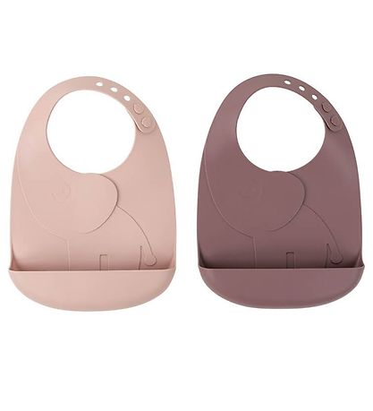 Done By Deer Lätzchen m. Tasche - 2er-Pack - Silikon - Elphee
