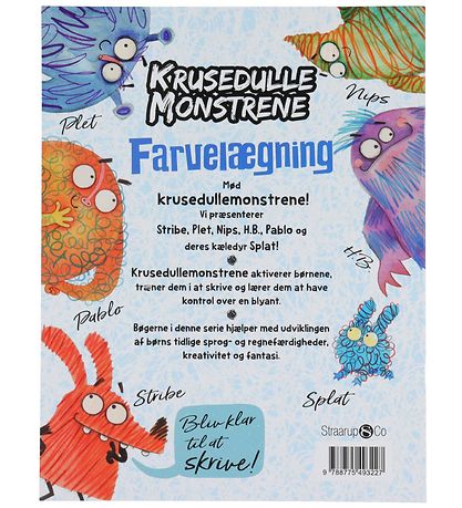 Straarup & Co Book - Doodle Monsters - Colouring - Danish