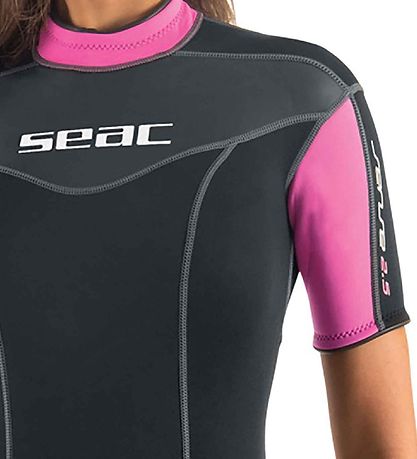 Seac Blautbúningur - Sense Shorty Lady 2,5 mm - Svart/Bleikt