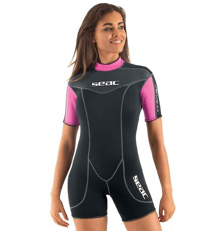Seac Blautbúningur - Sense Shorty Lady 2,5 mm - Svart/Bleikt