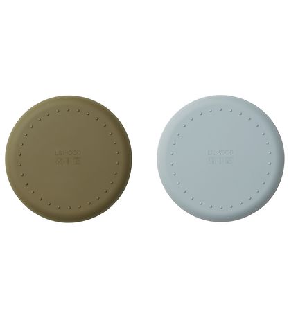 Liewood Plate - Mr. Bear - 2-Pack - Silicone - Blue Fog/Khaki