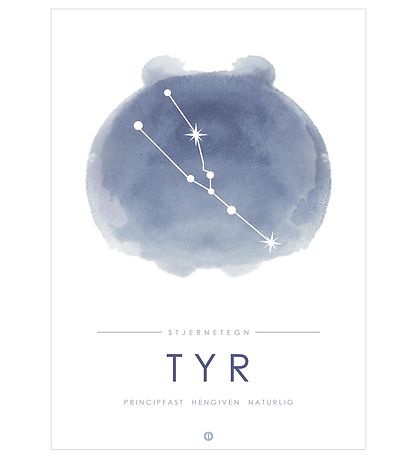 Citatplakat Affisch - A3 - Constellation - TYR - Blå