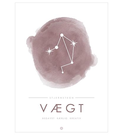 Citatplakat Veggspjald - A3 - Stjörnumerki - Þyngd - Bleikt