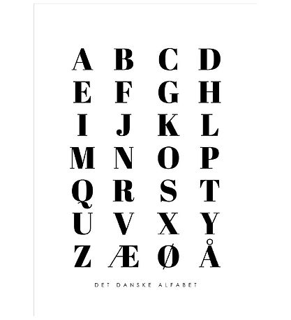 Citatplakat Poster - A3 - Alphabet Poster - White