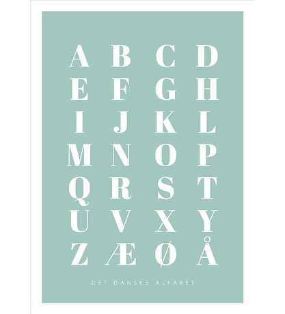 Citatplakat Poster - A3 - Alphabet Poster - Green