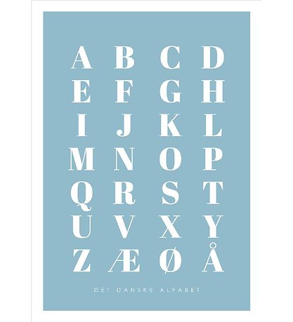Citatplakat Poster - A3 - Alphabet Poster - Blau