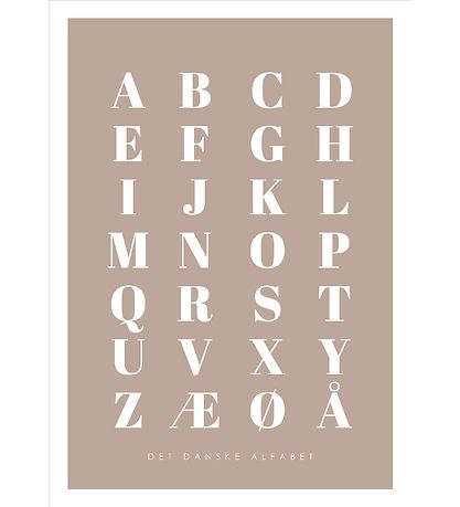 Citatplakat Poster - A3 - Alphabet Poster - Brown