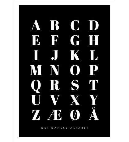 Citatplakat Poster - B2 - Alphabet Poster - Black