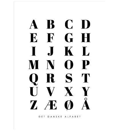 Citatplakat Poster - B2 - Alphabet Poster - Weiß