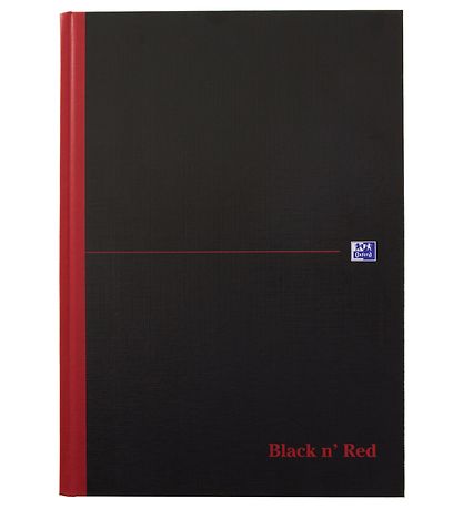 Oxford Notebook - Hard Case - Lined - A4 - Black/Red