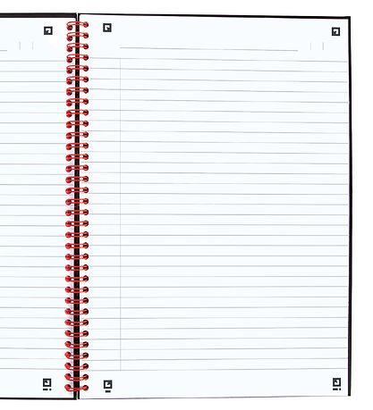 Oxford Notebook - Spiral - Lined - A4 - Black/Red