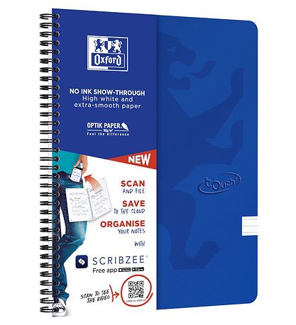 Oxford Notebook - Touch - Lined - A4+ - Blue