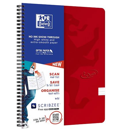 Oxford Notebook - Touch - Lined - A4 + - Red