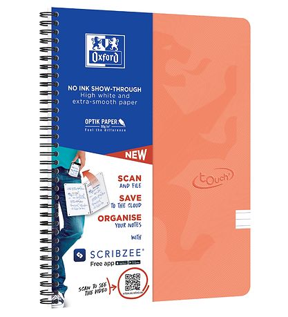 Oxford Notebook - Touch - Lined - A4 + - Orange
